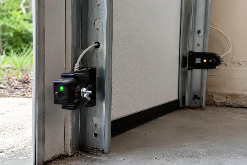 garage door safety sensor alignment check Odessa TX