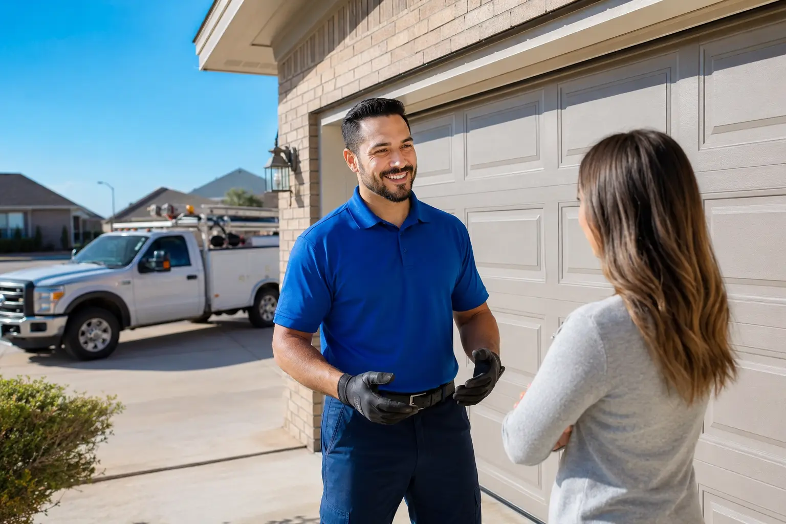 Need garage door repair in Monahans TX today? Professional technician providing same-day garage door repair service with upfront pricing and no after-hours fees.