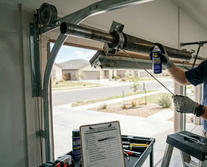 Home maintenance inspection in Odessa Texas, part of a preventative routine that includes checking for top signs your home needs immediate roof repair.